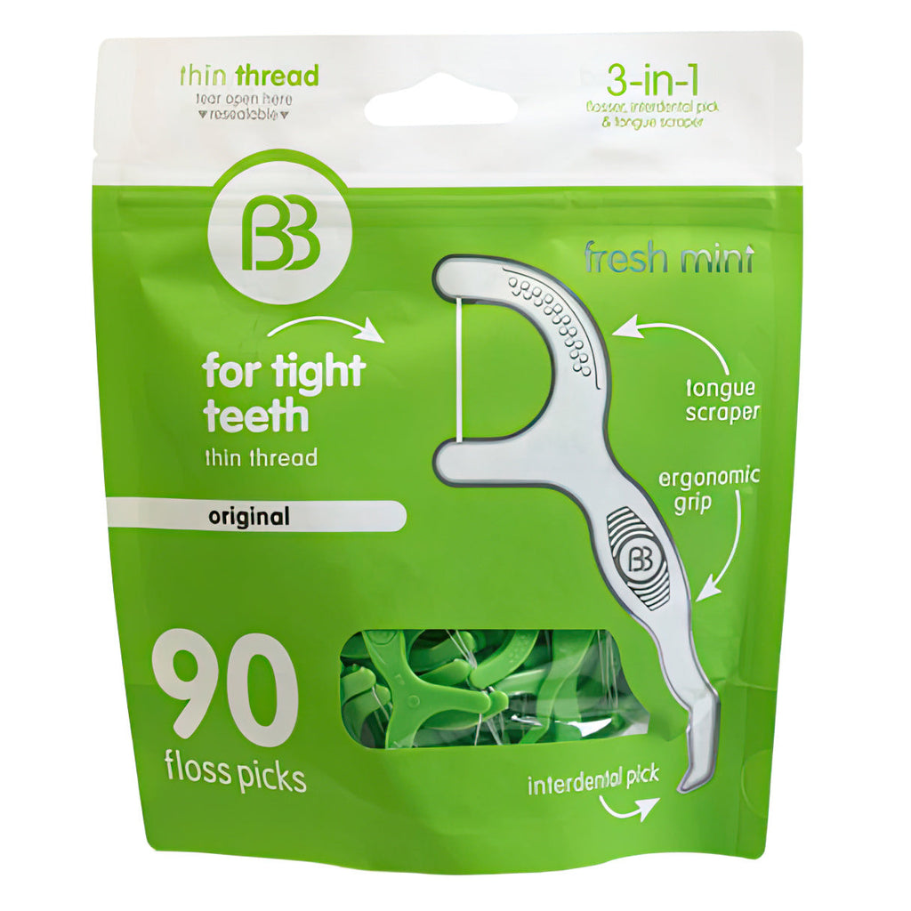 Floss Picks by Brush Buddies - Choose From Charcoal, Sensitive or Mint