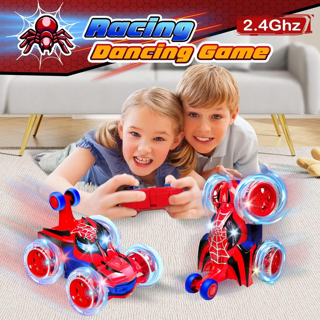 LED RC Stunt Car - 360° Flips, All-Terrain, Rechargeable Remote Control Toy