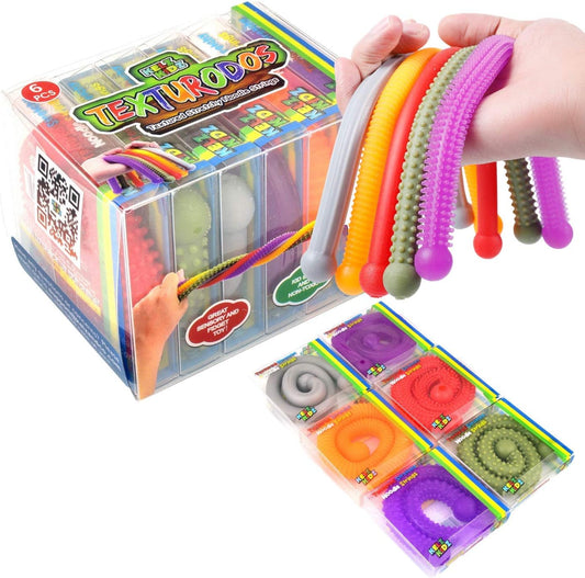 TEXTURODOS™ - 6-Pack Durable Textured Stretchy String Fidget & Sensory Toy