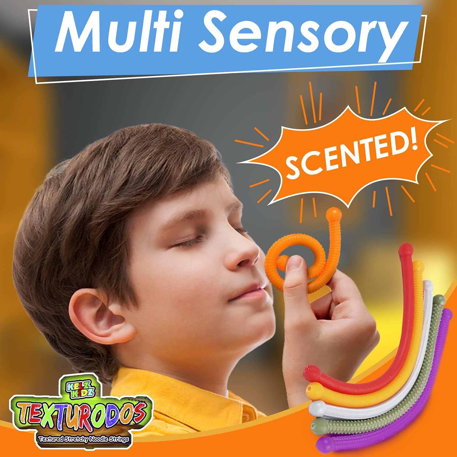 TEXTURODOS™ - 6-Pack Durable Textured Stretchy String Fidget & Sensory Toy