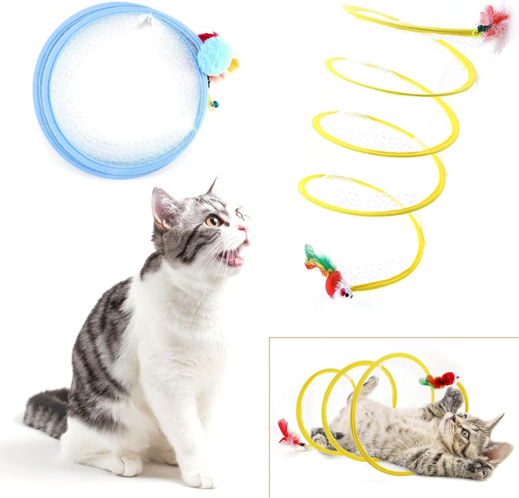 2-Pack Foldable Cat Tunnel Toy – Interactive Indoor Play for Happy & Active Cats