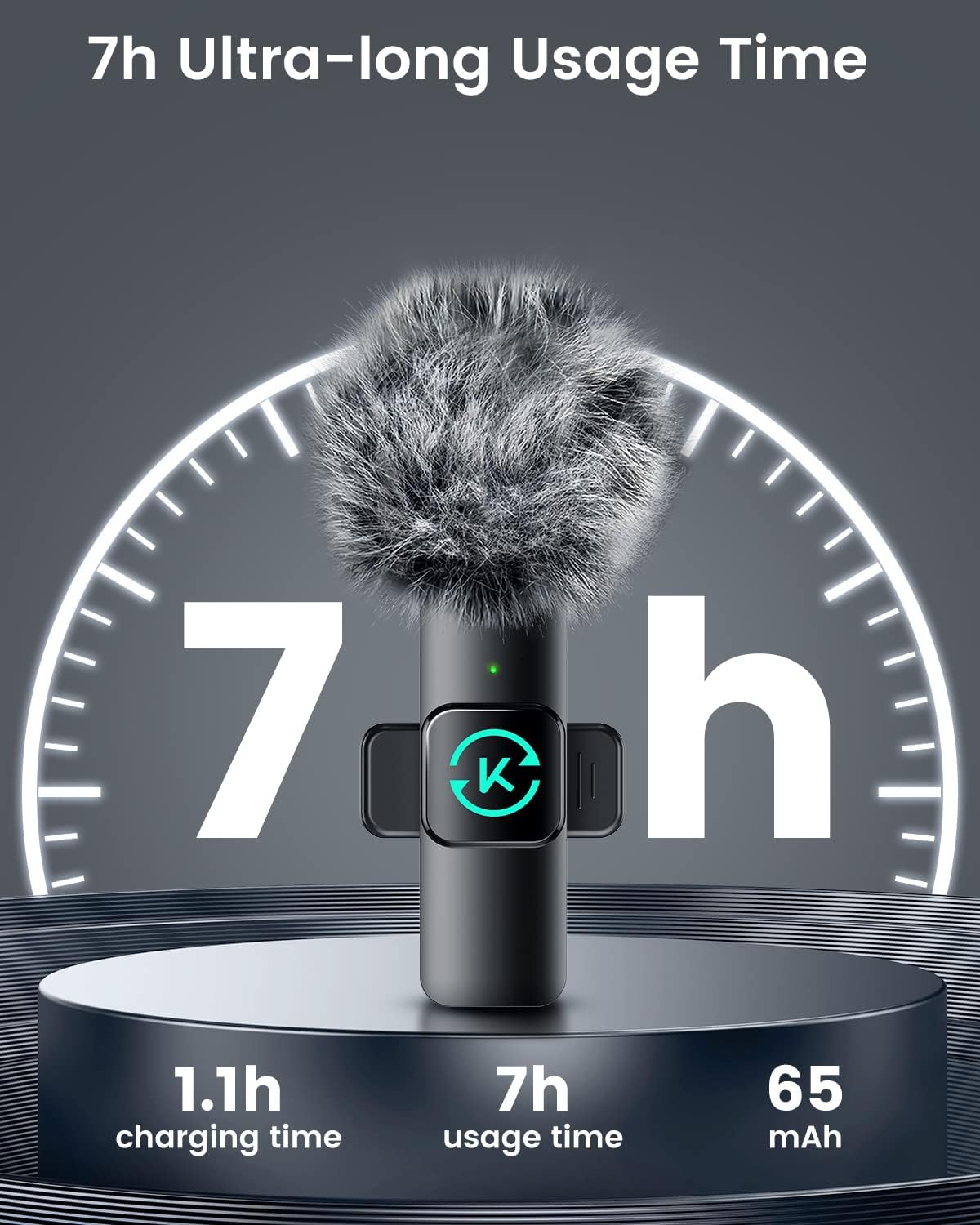 Kingwell Wireless Lavalier Microphones for iPhone – 2-Pack with Noise Cancellation & 7-Hour Battery