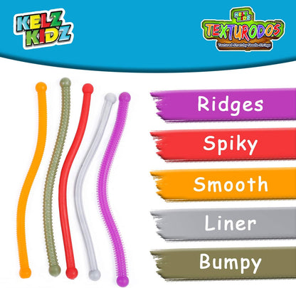 TEXTURODOS™ - 6-Pack Durable Textured Stretchy String Fidget & Sensory Toy