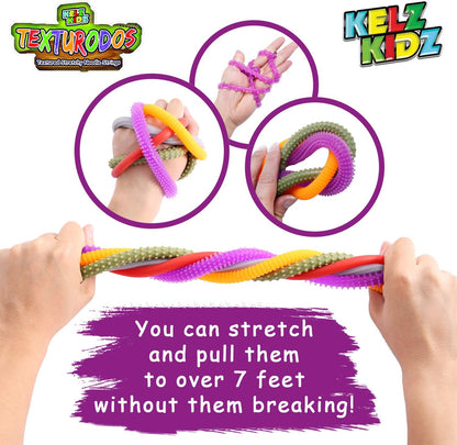 TEXTURODOS™ - 6-Pack Durable Textured Stretchy String Fidget & Sensory Toy