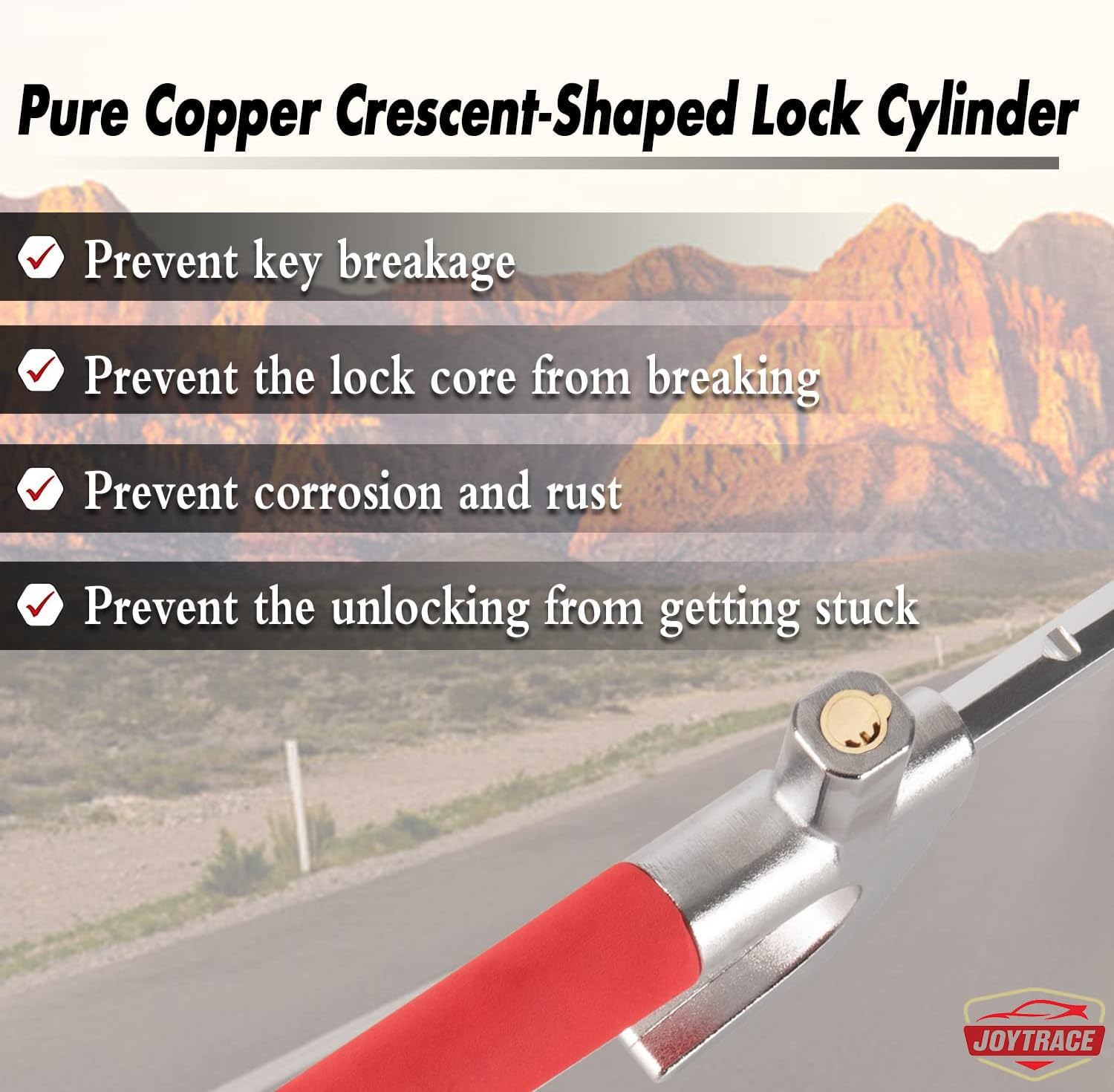 Steering Wheel Lock Anti-Theft Device Universal Retractable