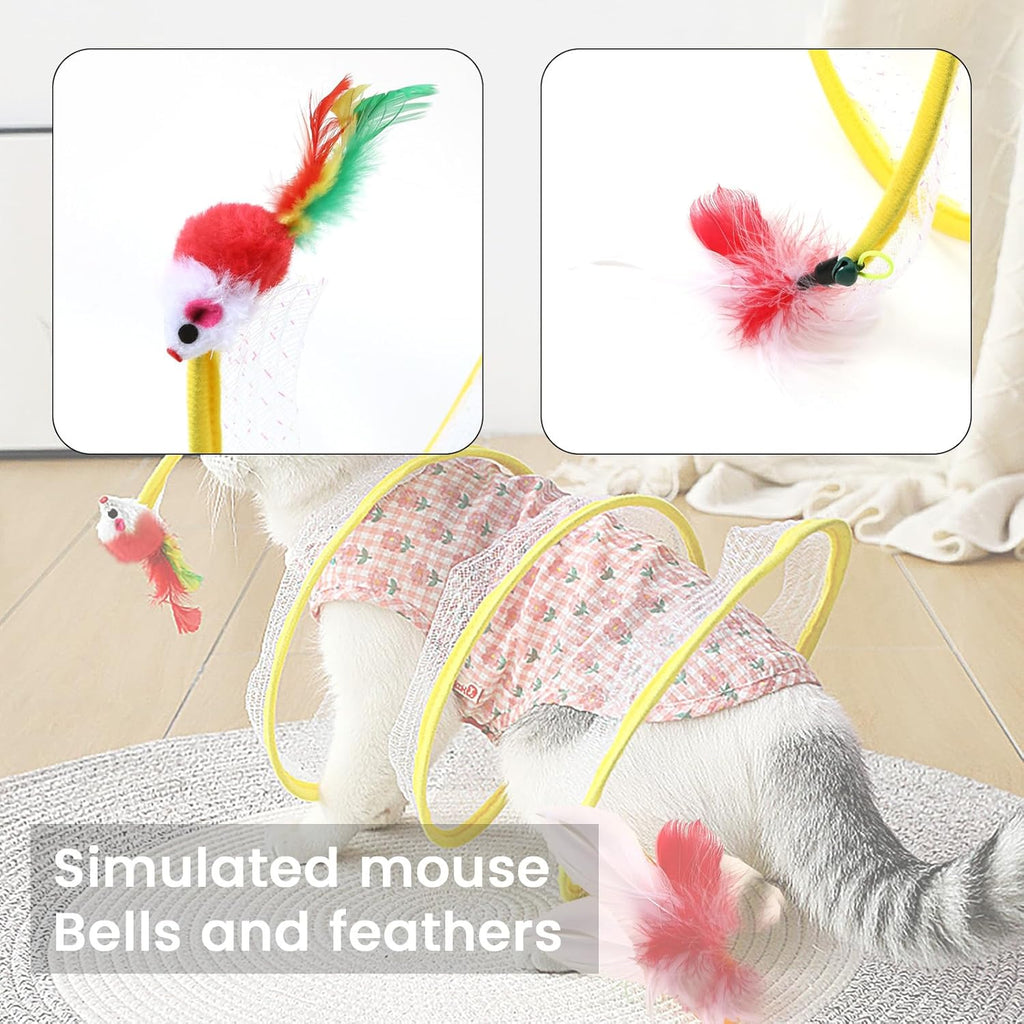 2-Pack Foldable Cat Tunnel Toy – Interactive Indoor Play for Happy & Active Cats