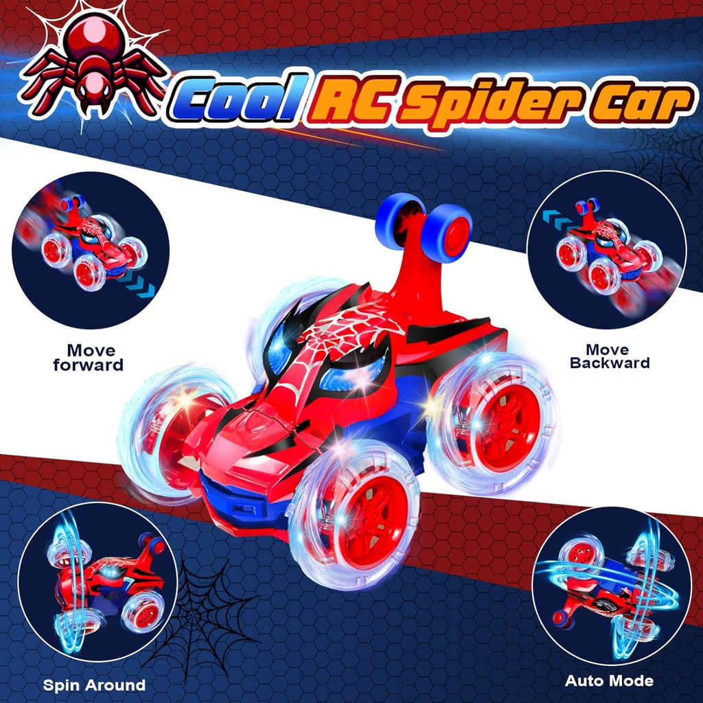 LED RC Stunt Car - 360° Flips, All-Terrain, Rechargeable Remote Control Toy