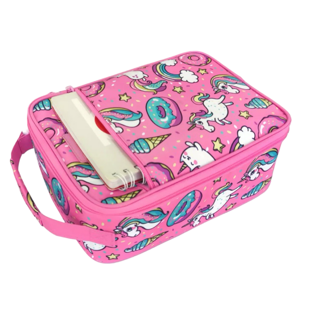 11" Sachi Insulated Lunch Bag For Kids w/ Buckle Handle - Attach To Backpack!