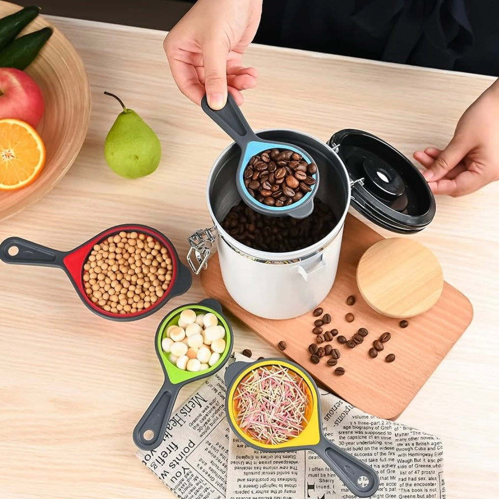 4pc Cooking Light Collapsible Silicone Measuring Cup Set