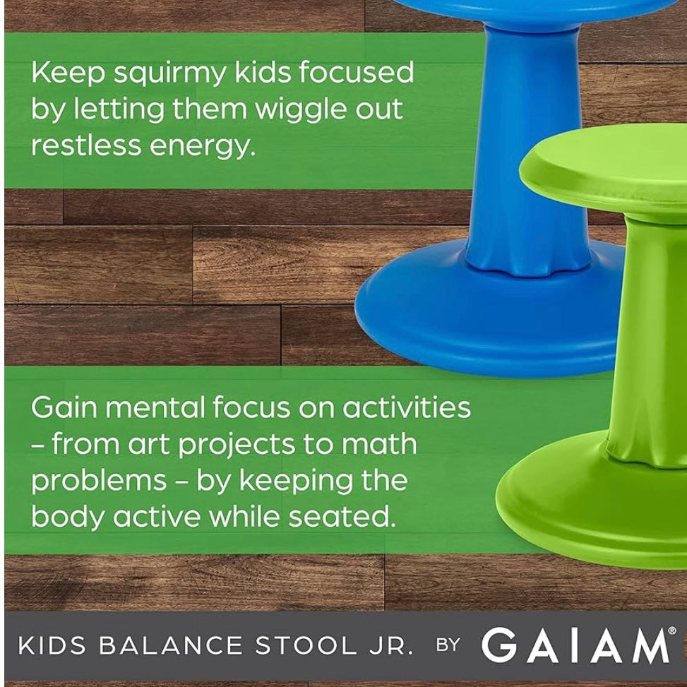 Gaiam Kids Jr. Balance Wobble Stool, Desk Chair - Alternative Seating, Great for ADHD