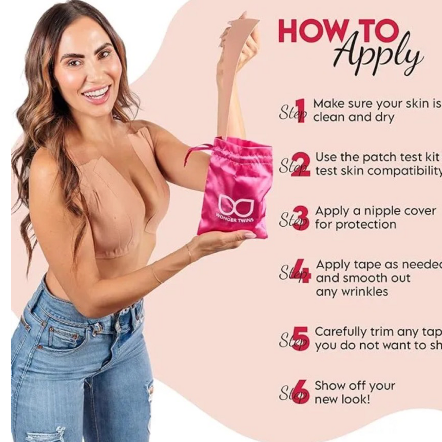 16pc Wonder Twins Cotton Boob Lift Tape – Water & Sweat Proof