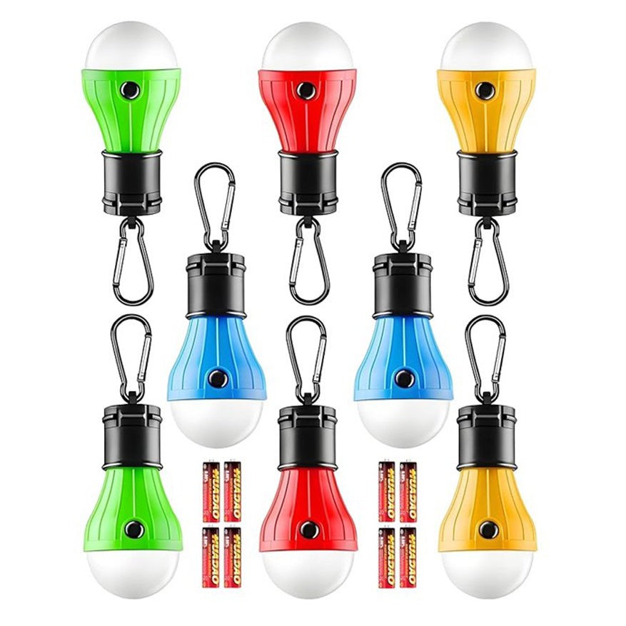 8pk LED Camping Tent  Lights – 3-Mode Dimmable Lantern Set