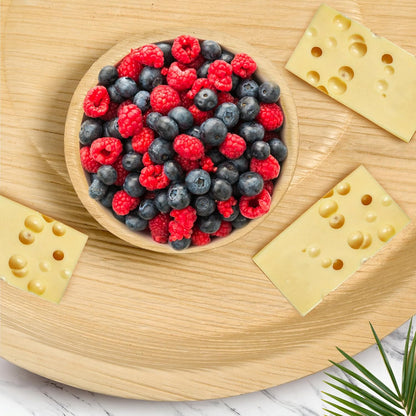 Round Disposable Charcuterie Boards with Small Dip Bowls – Set of 10 – 12″ x 12″