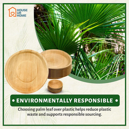 Round Disposable Charcuterie Boards with Small Dip Bowls – Set of 10 – 12″ x 12″