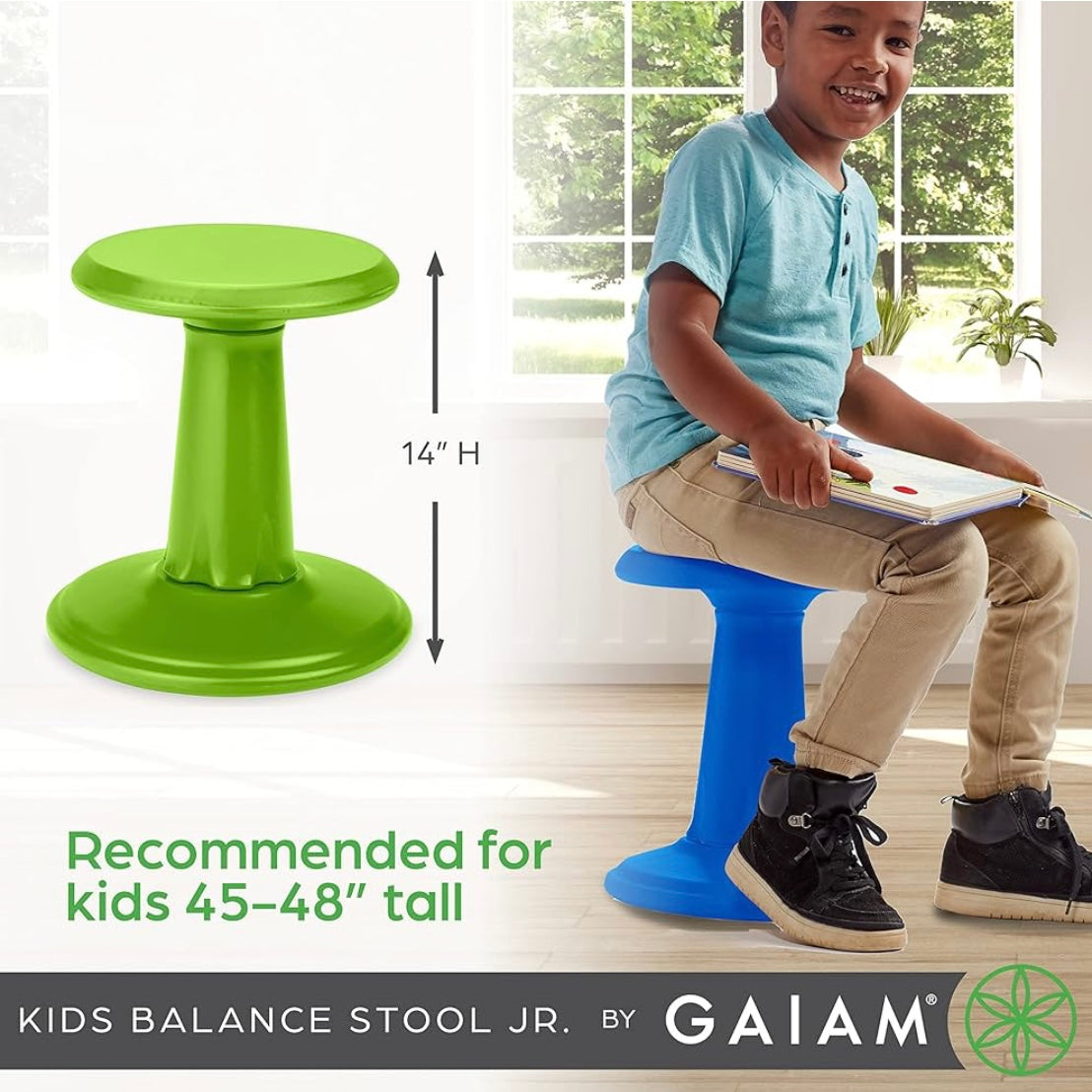 Gaiam Kids Jr. Balance Wobble Stool, Desk Chair - Alternative Seating, Great for ADHD