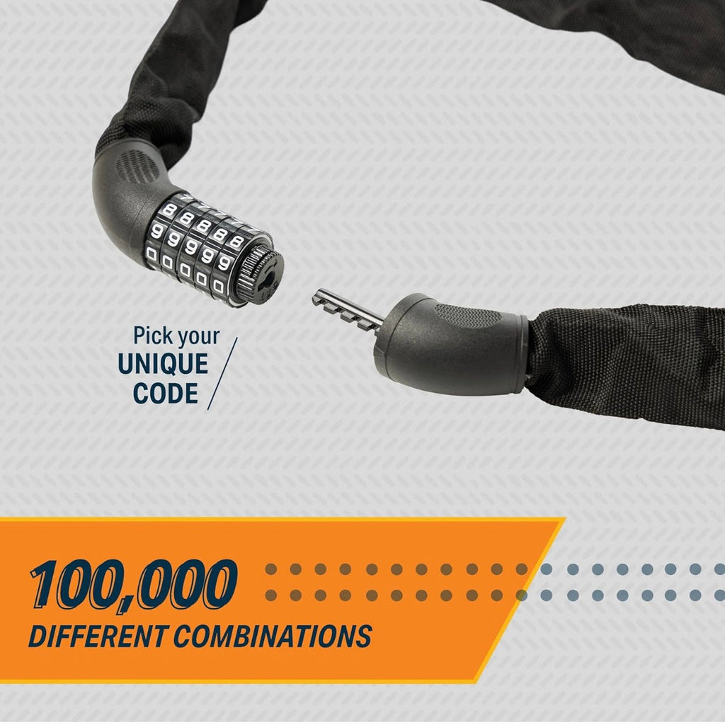 Bikeroo Heavy Duty Unbreakable Bike Lock Combination Chain