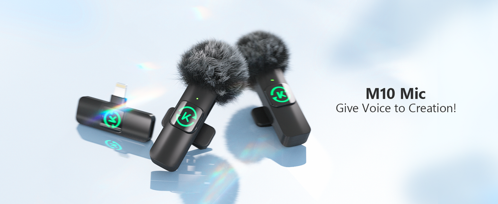 Kingwell Wireless Lavalier Microphones for iPhone – 2-Pack with Noise Cancellation & 7-Hour Battery