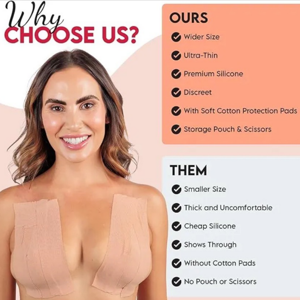 16pc Wonder Twins Cotton Boob Lift Tape – Water & Sweat Proof