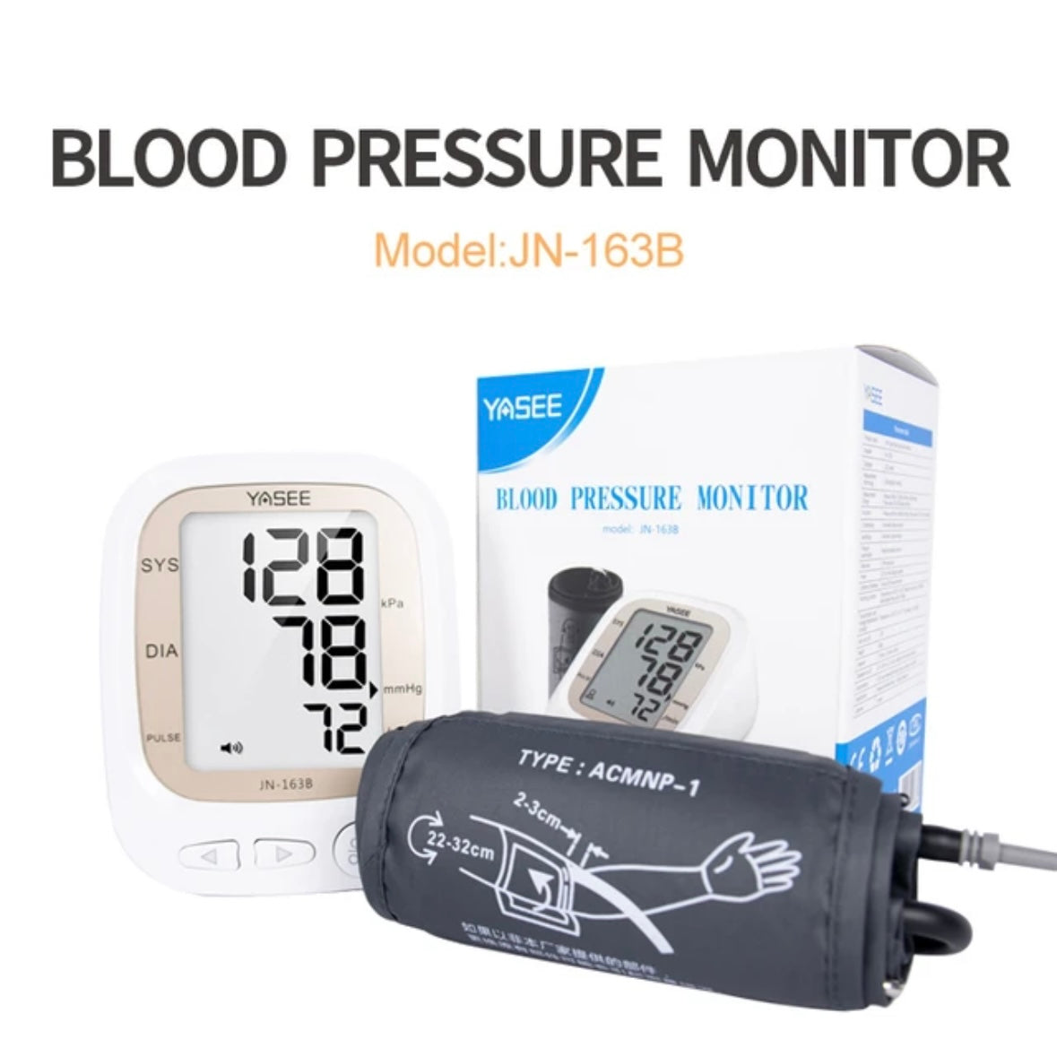 One Touch Automatic Blood Pressure Monitor - Store 99 Readings!