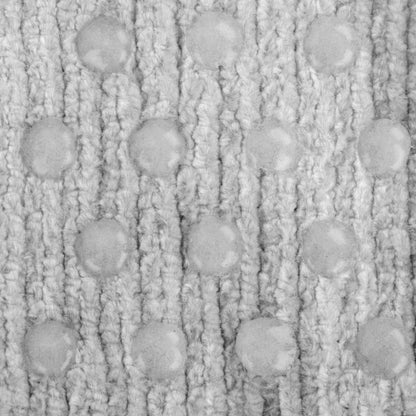 Demdaco Grey Chenille Cable Knit Slippers w/ Cozy Sherpa Lining