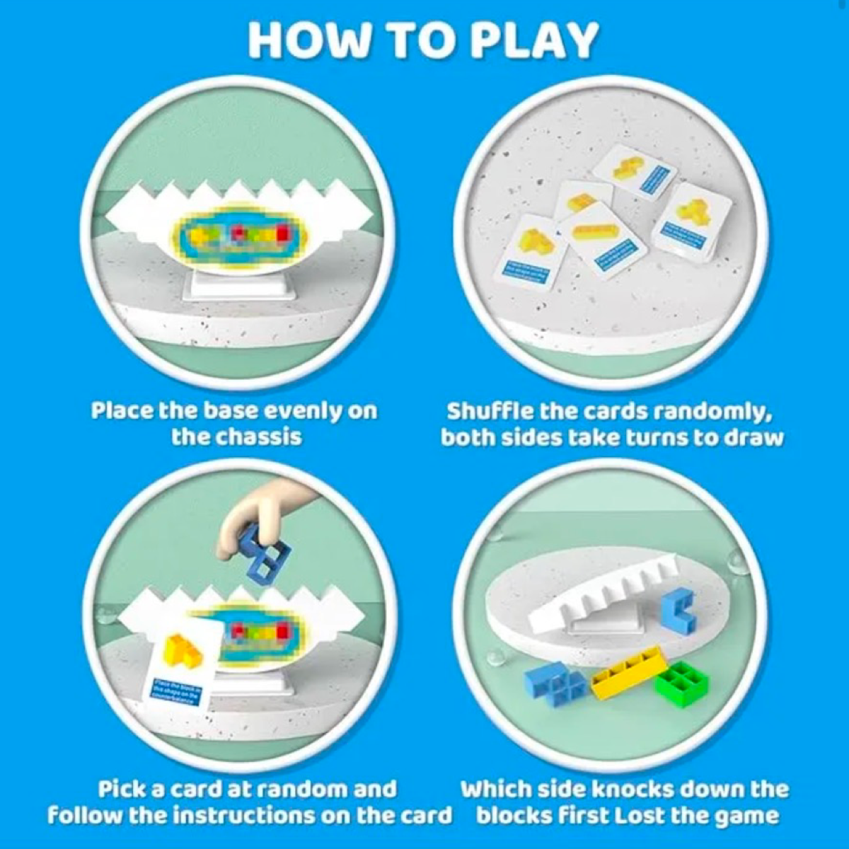 55pc Tetra Tower Game, Balance Building Blocks – Tetris Inspired!