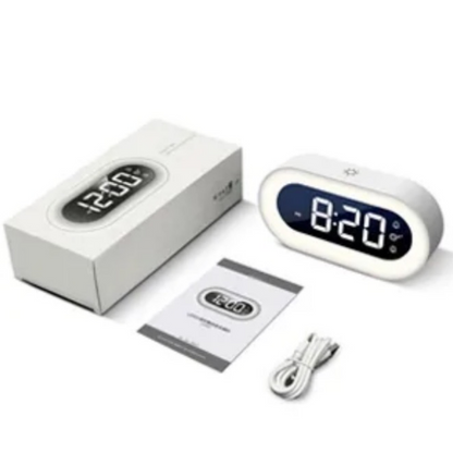 LED Music Alarm Clock w/ Night Light - 18 Melodies, USB Charging