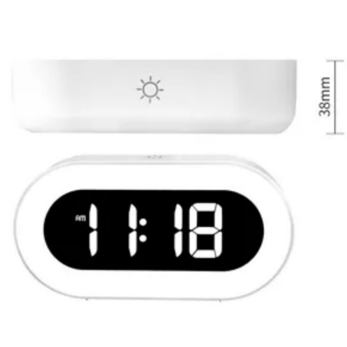 LED Music Alarm Clock w/ Night Light - 18 Melodies, USB Charging