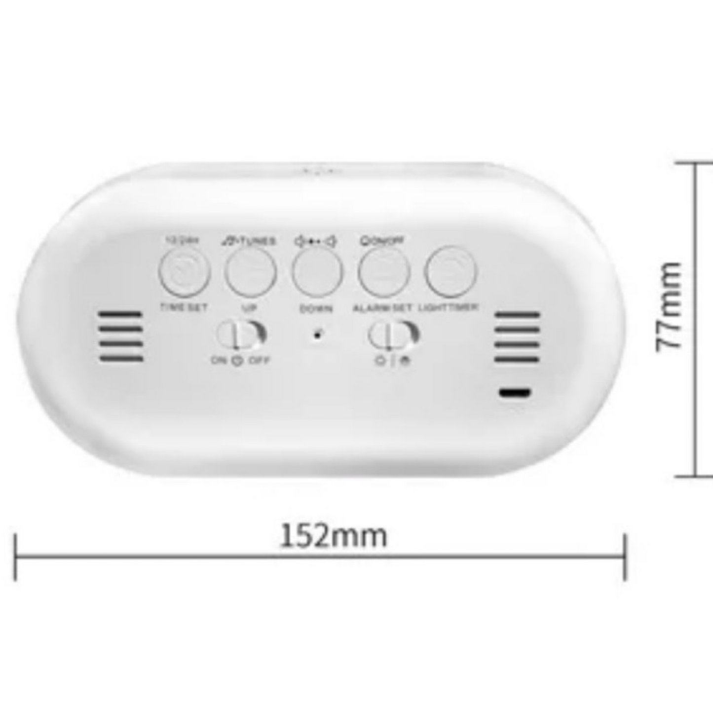 LED Music Alarm Clock w/ Night Light - 18 Melodies, USB Charging