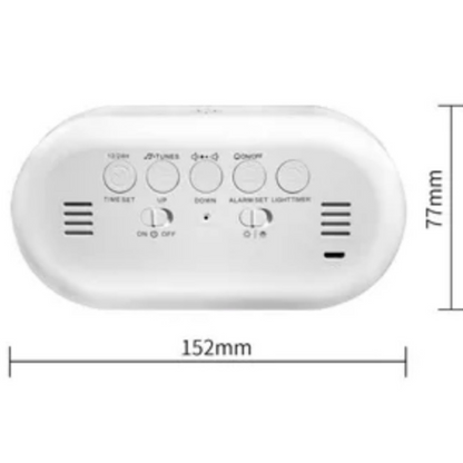 LED Music Alarm Clock w/ Night Light - 18 Melodies, USB Charging