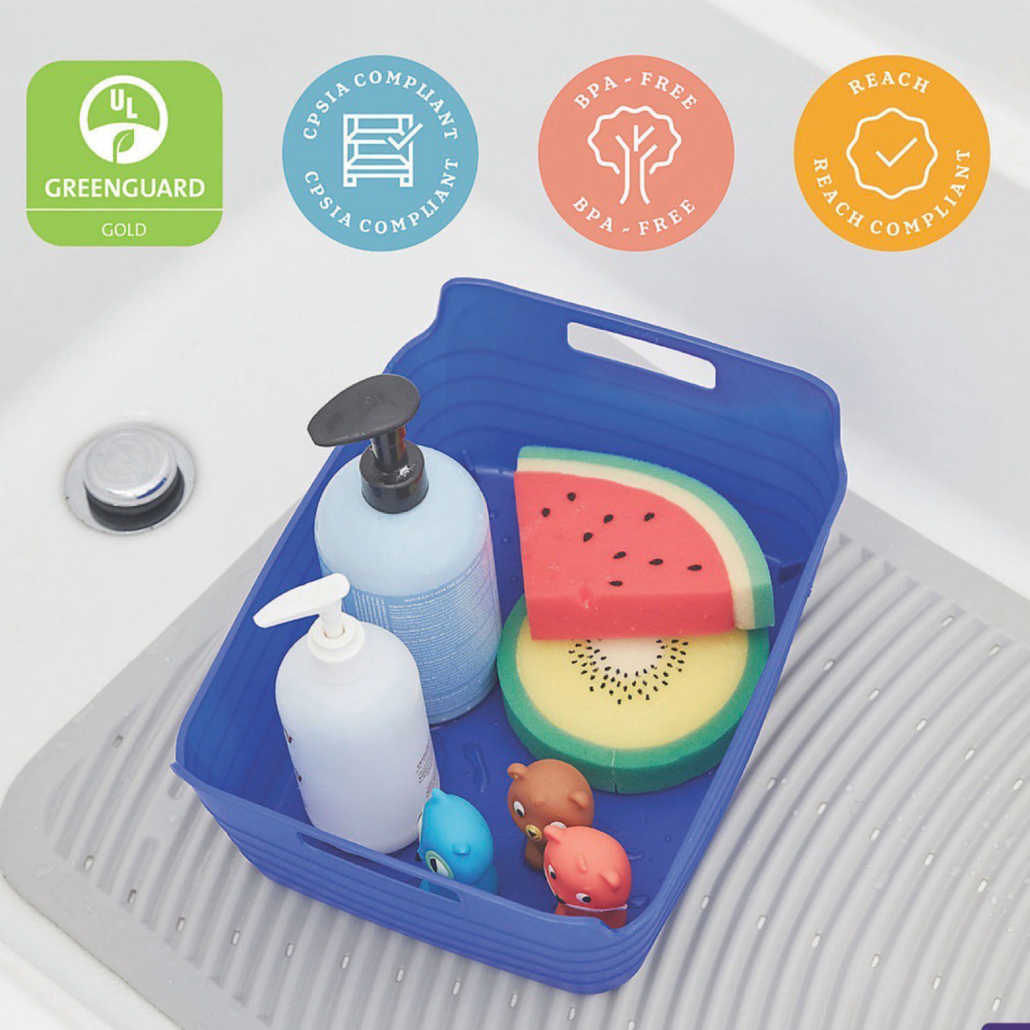 4pk Multi-Colored Storage Bins w/ Handles, Stackable & Flexible - Choose 14" or 11"