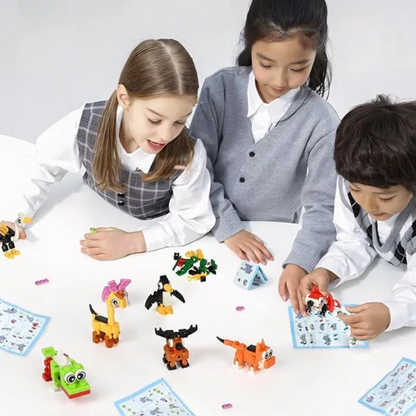 10pc Individually Packaged Animal Building Block Set - Makes 30 Unique Characters!