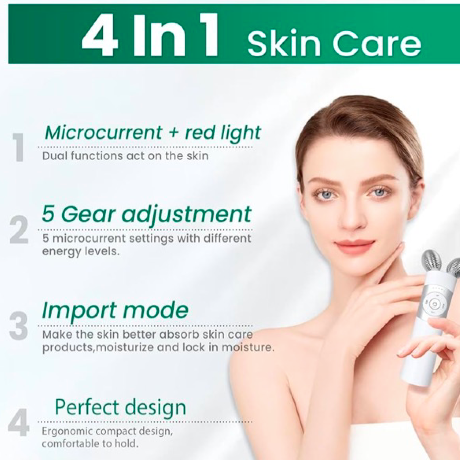 Micro V Face Slimmer Massager w/LED Technology - Promotes Collagen Production