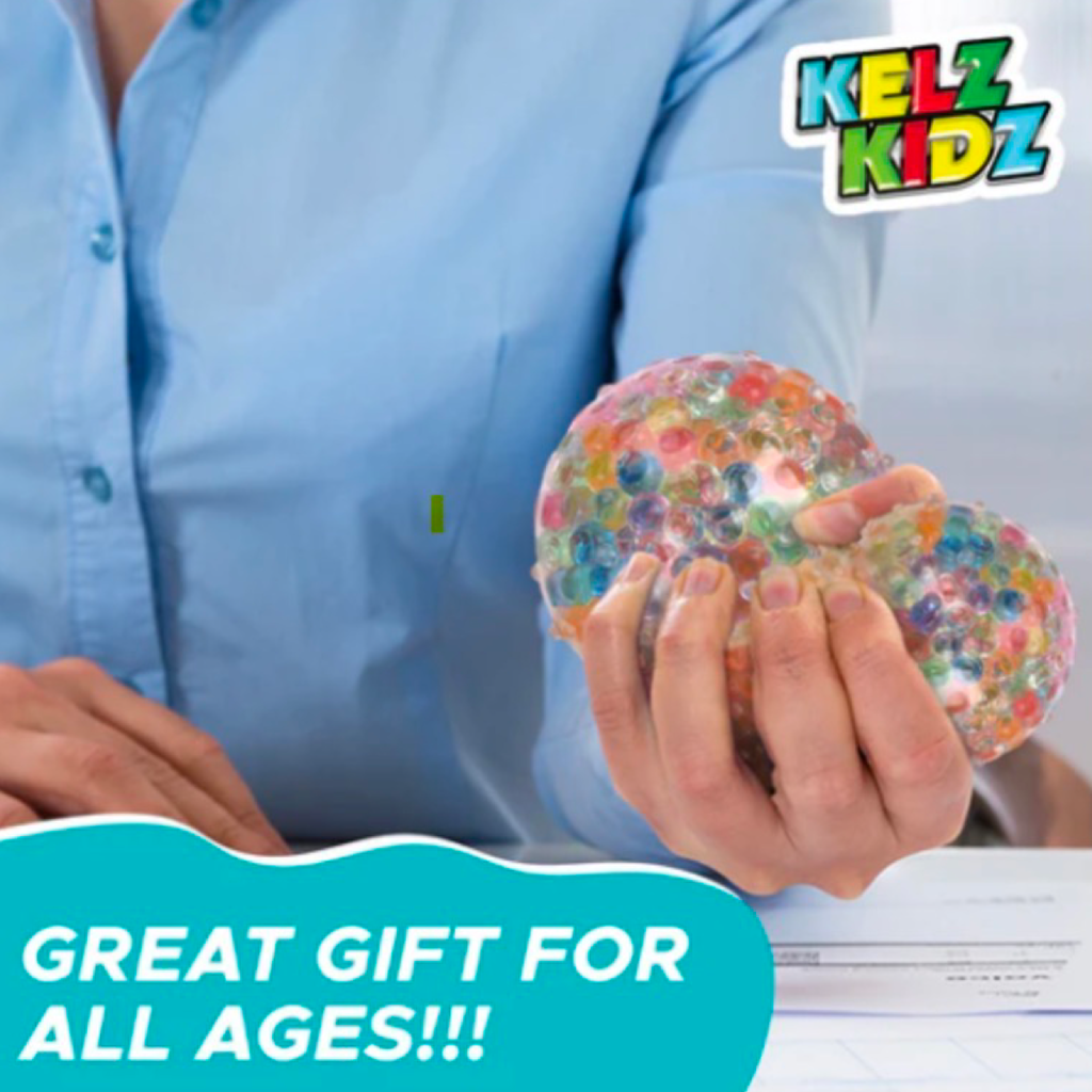 Super Jumbo KELZ KIDS 6" Stretchy Bead Ball, Stress Relief & Sensory Play