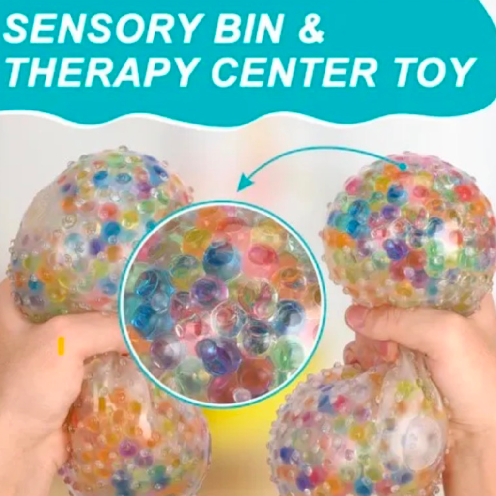 Super Jumbo KELZ KIDS 6" Stretchy Bead Ball, Stress Relief & Sensory Play