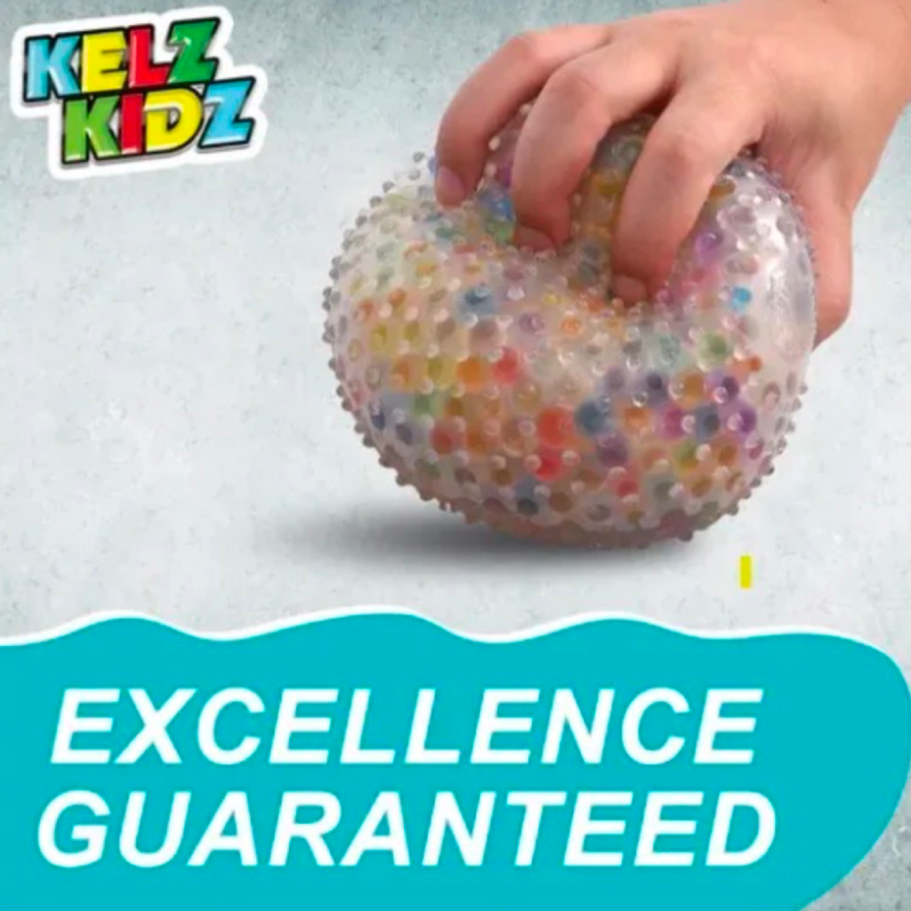 Super Jumbo KELZ KIDS 6" Stretchy Bead Ball, Stress Relief & Sensory Play