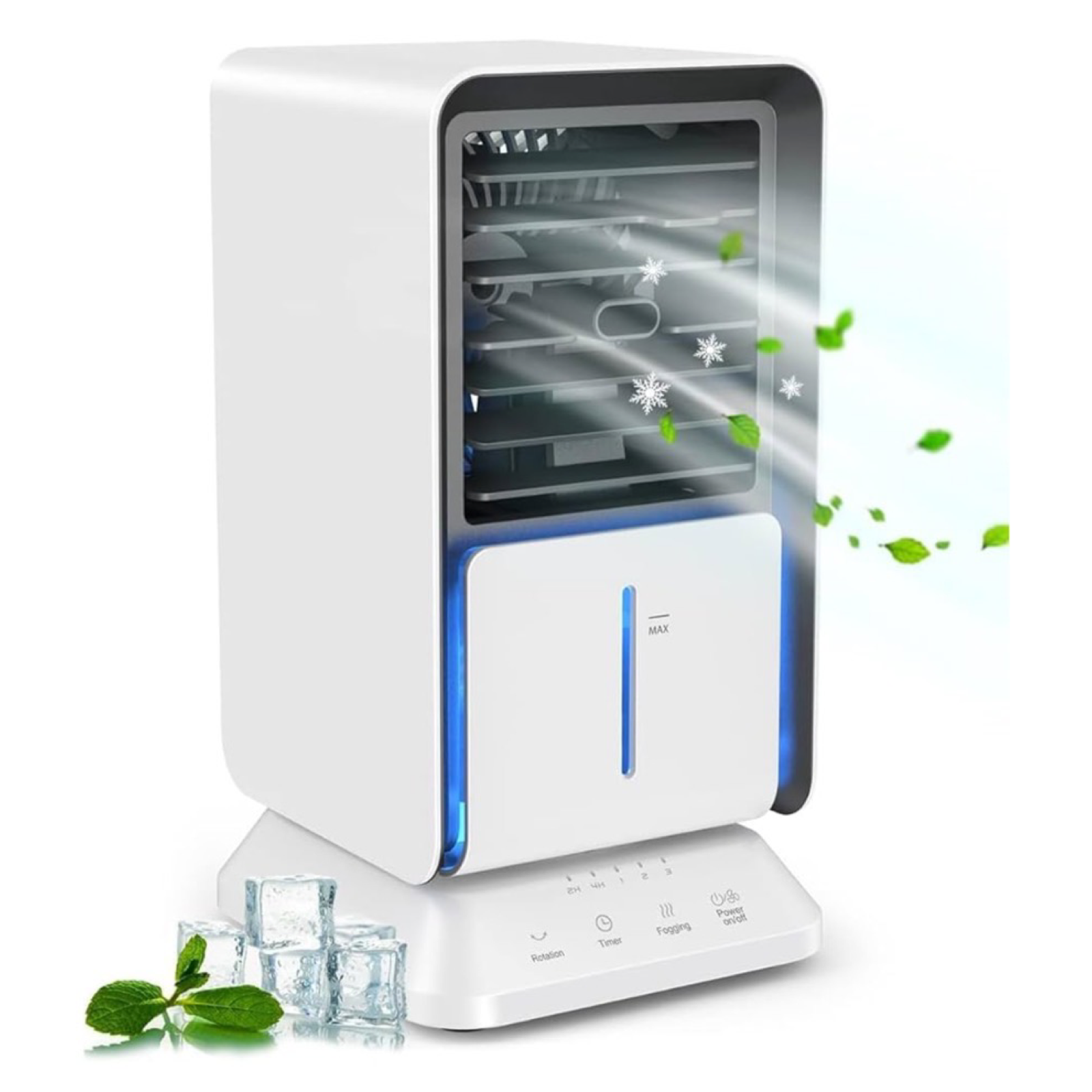 Energy Efficient Small Portable Air Cooler w/ Timer - No Ice Needed