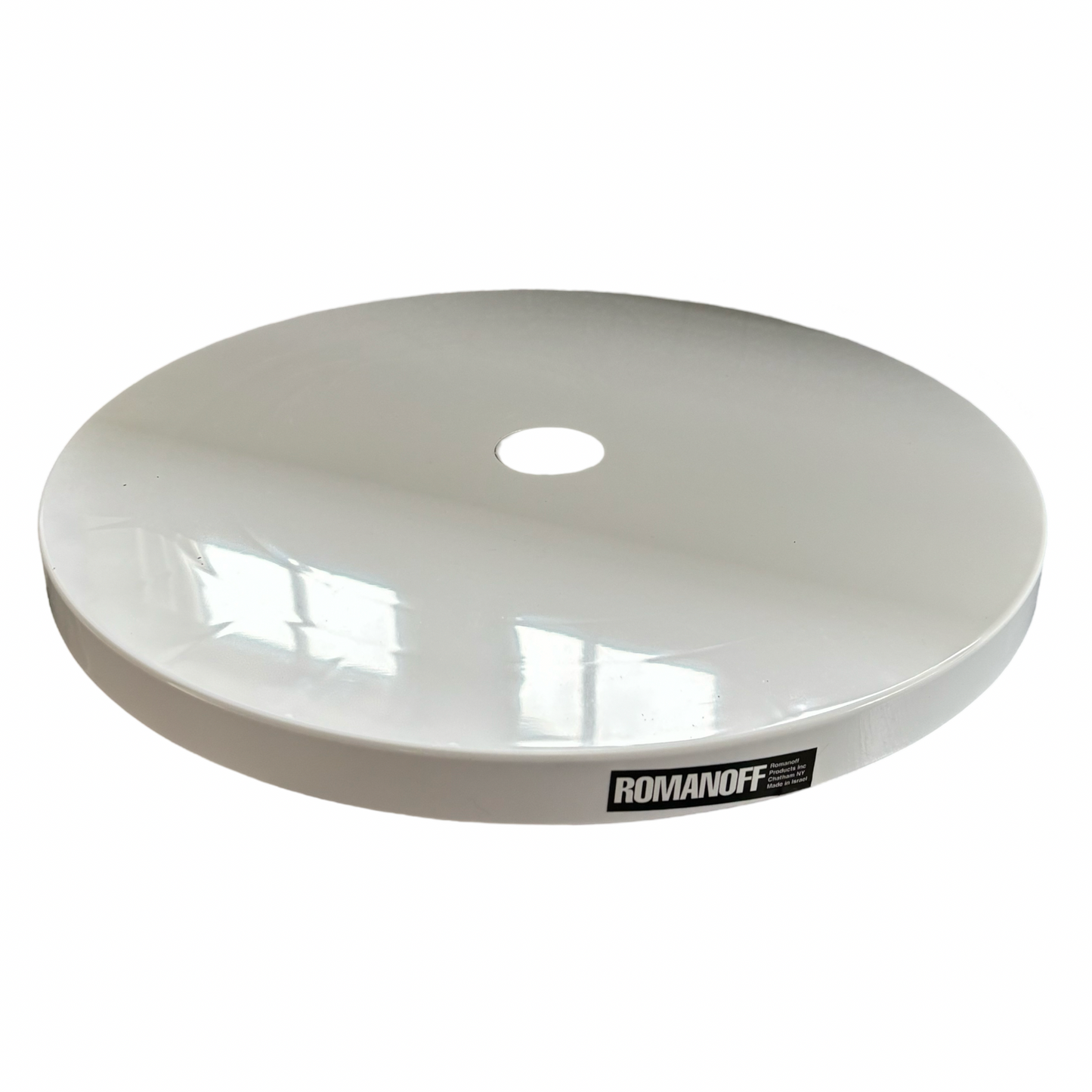 15.5" Manual White Turntable Lazy Susan by Romanoff