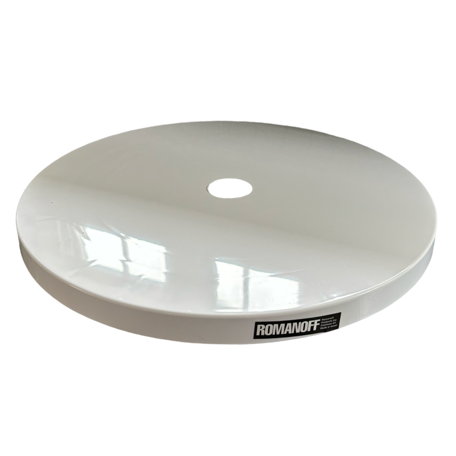 15.5" Manual White Turntable Lazy Susan by Romanoff