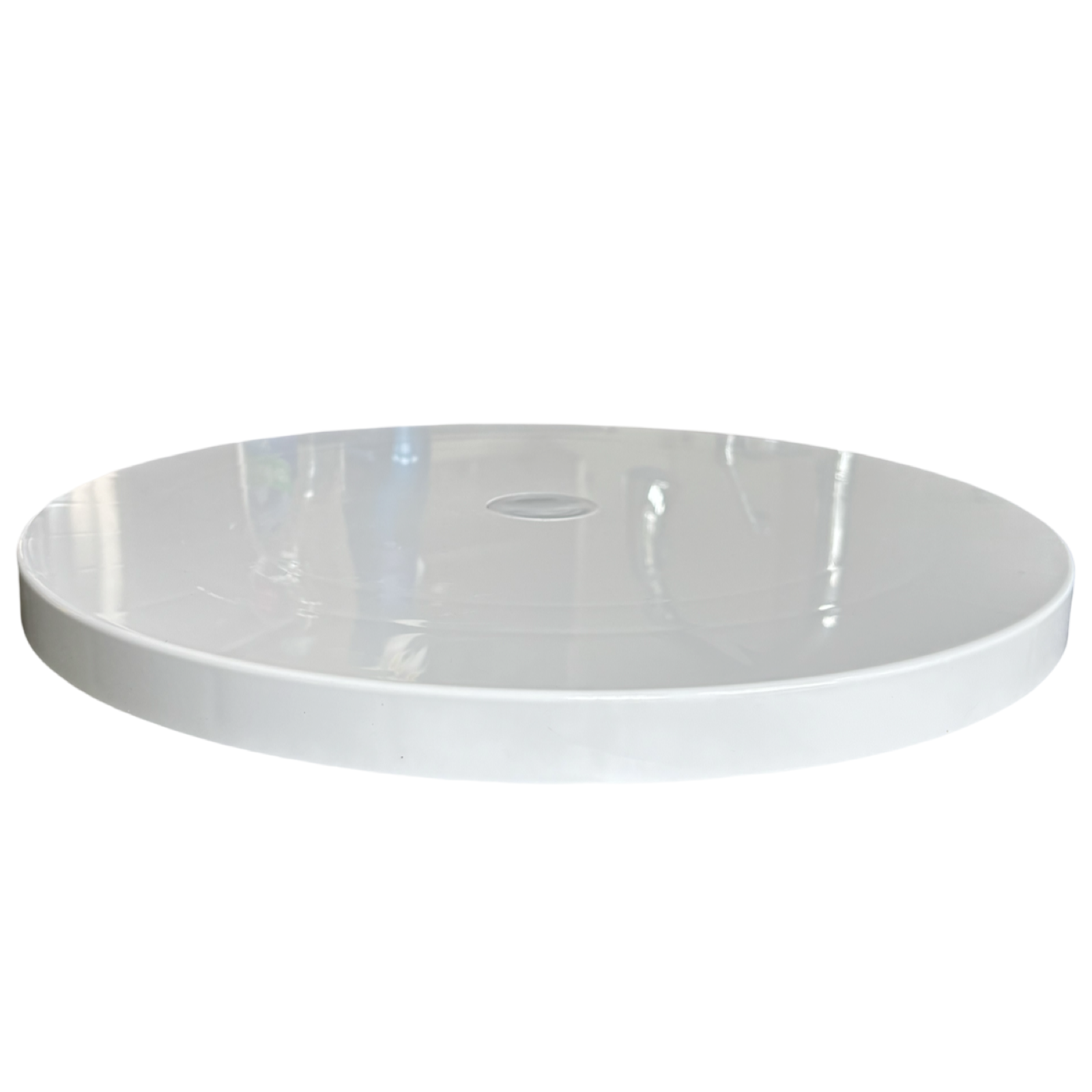 15.5" Manual White Turntable Lazy Susan by Romanoff