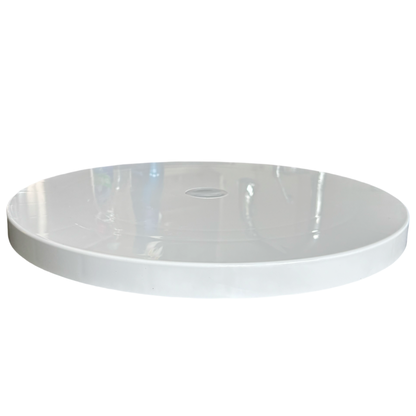 15.5" Manual White Turntable Lazy Susan by Romanoff