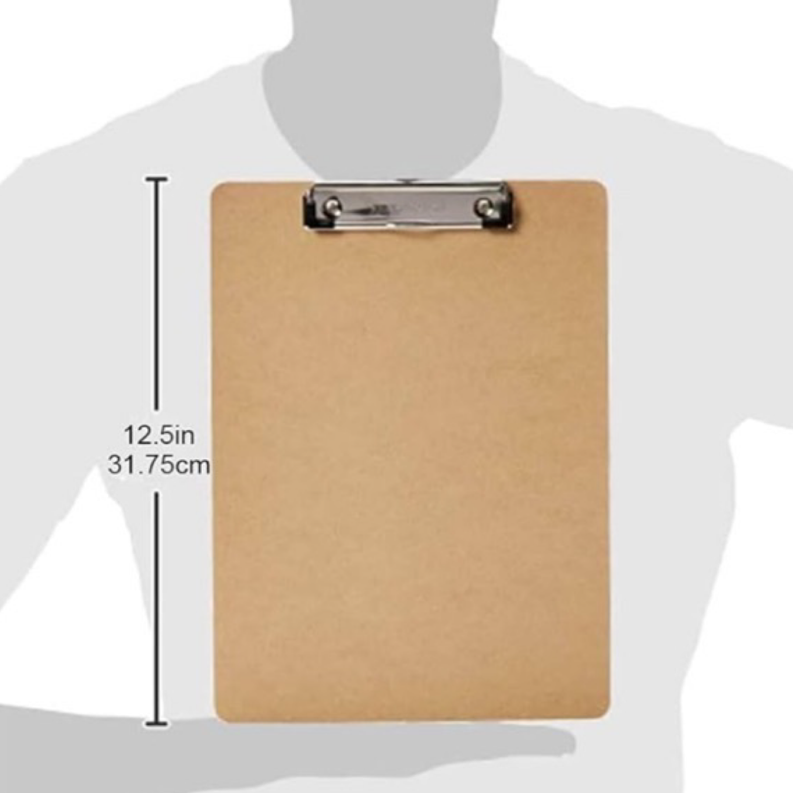 Letter Sized 12.5"x 9" Recycled Wood Clipboard - Low Profile Clip For Easy Stacking!