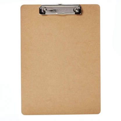 Letter Sized 12.5"x 9" Recycled Wood Clipboard - Low Profile Clip For Easy Stacking!