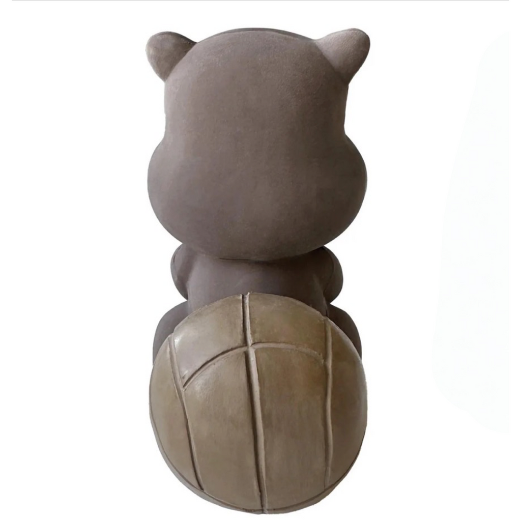 4.5" Beaver Dog Toy With Squeaker For Fetch and Chewing  - 100% Non-Toxic Latex