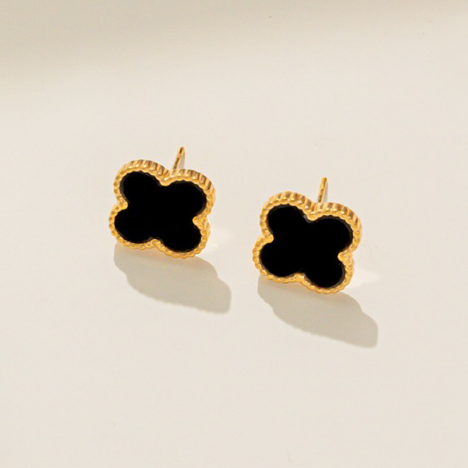 3pc 18K Gold Plated Lucky 4-Leaf Clover Set - Necklace, Bracelet, Earrings