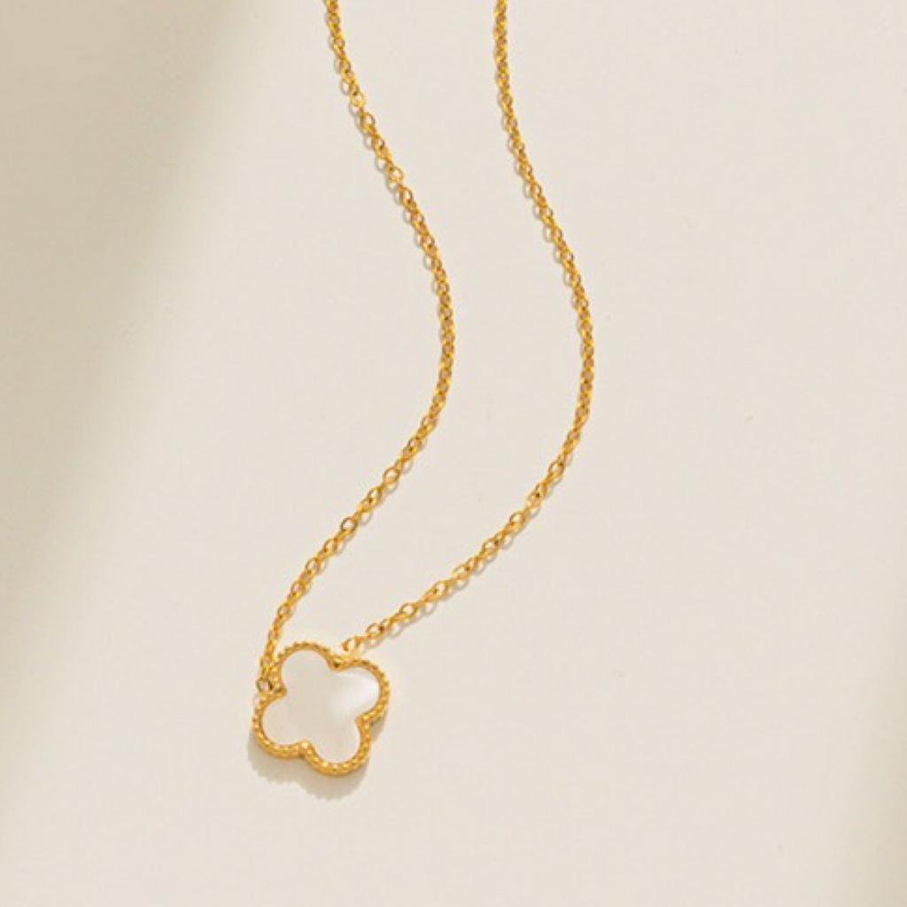 3pc 18K Gold Plated Lucky 4-Leaf Clover Set - Necklace, Bracelet, Earrings