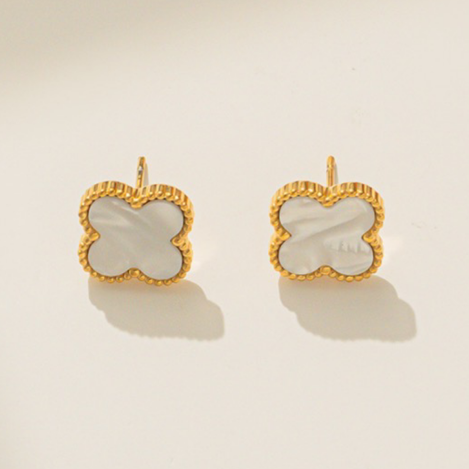 3pc 18K Gold Plated Lucky 4-Leaf Clover Set - Necklace, Bracelet, Earrings