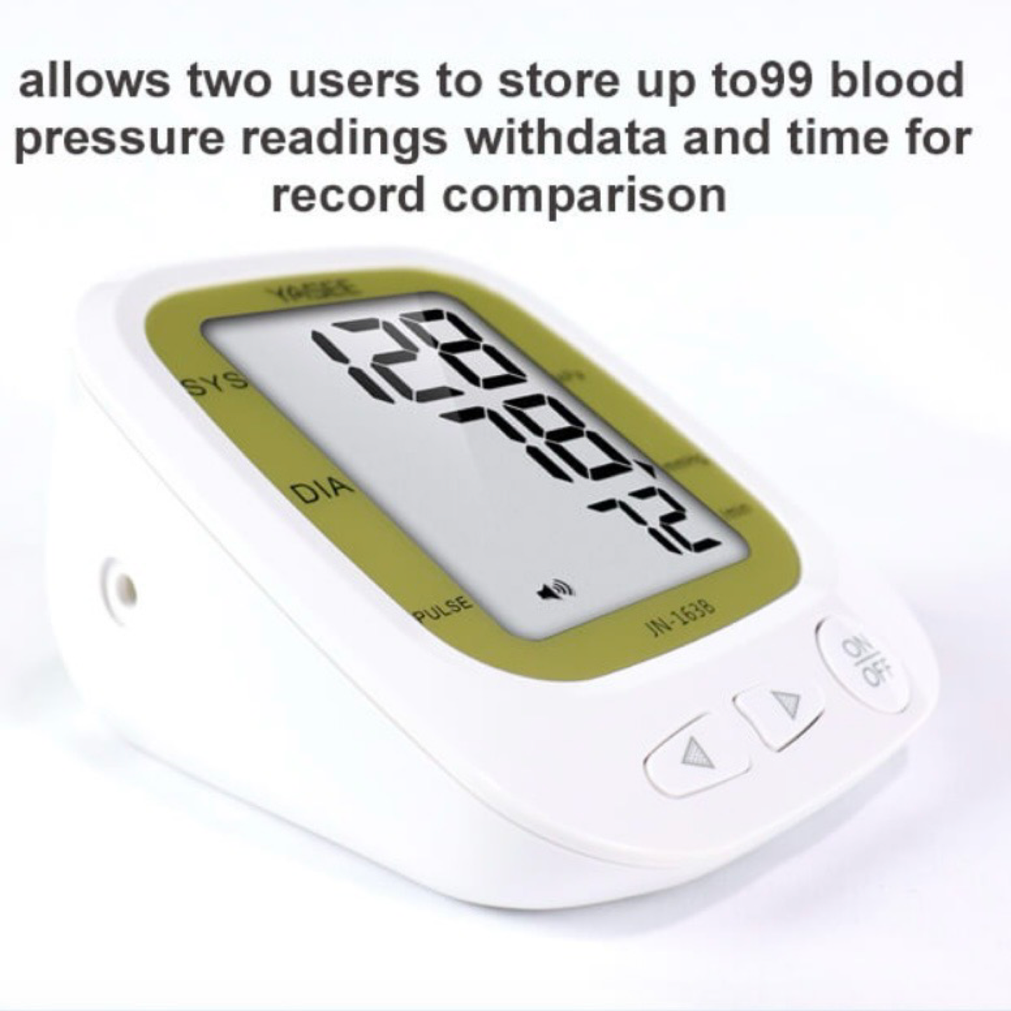One Touch Automatic Blood Pressure Monitor - Store 99 Readings!