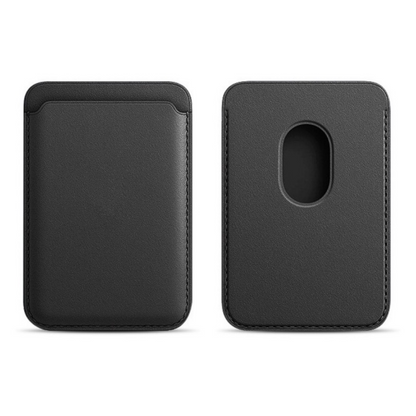 Magnetic Vegan Leather Cell Phone Credit Card Holder Wallet