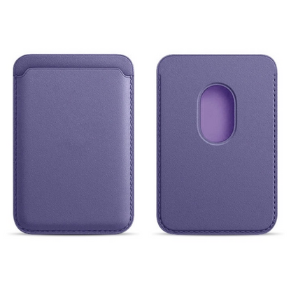 Magnetic Vegan Leather Cell Phone Credit Card Holder Wallet
