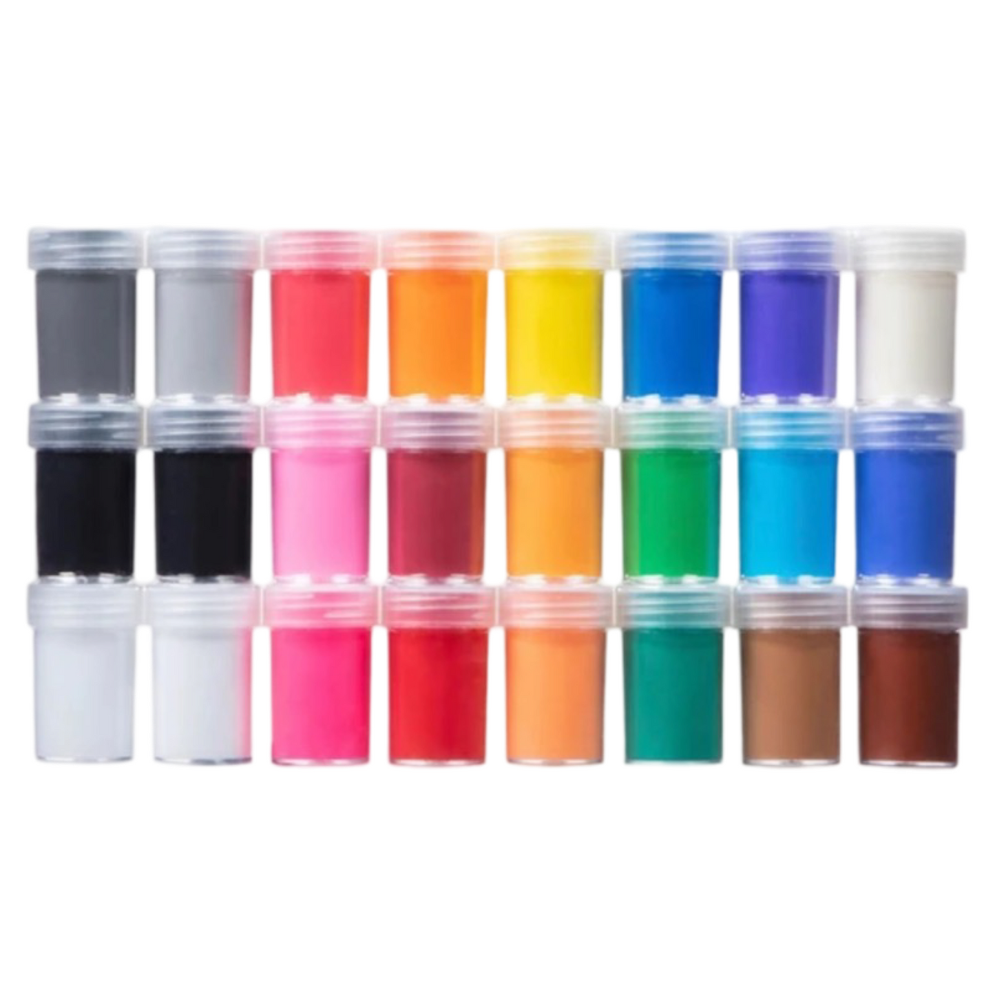 24 Jars Of Not Toxic Washable Face & Body Art Paint - Easy to Apply!